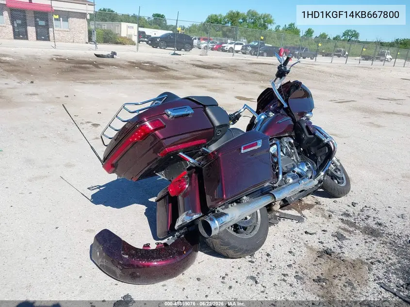 2019 Harley-Davidson Fltru VIN: 1HD1KGF14KB667800 Lot: 45399076