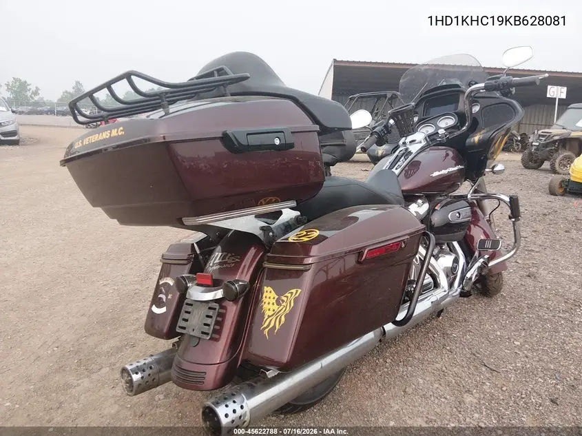 2019 Harley-Davidson Fltrx VIN: 1HD1KHC19KB628081 Lot: 45622788