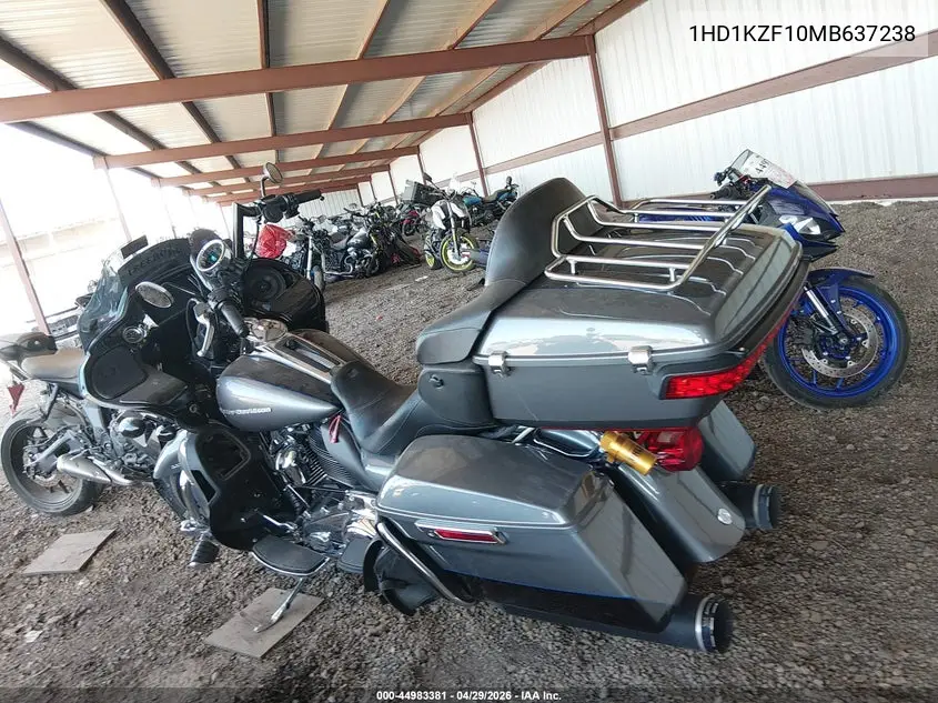 2021 Harley-Davidson Fltrk VIN: 1HD1KZF10MB637238 Lot: 44983381