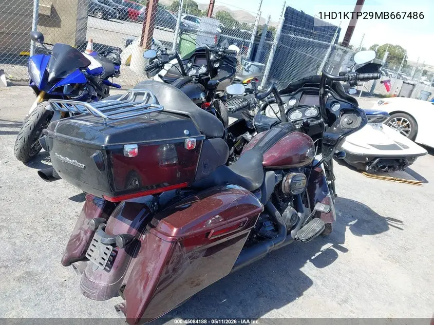 2021 Harley-Davidson Fltrxs VIN: 1HD1KTP29MB667486 Lot: 45084188