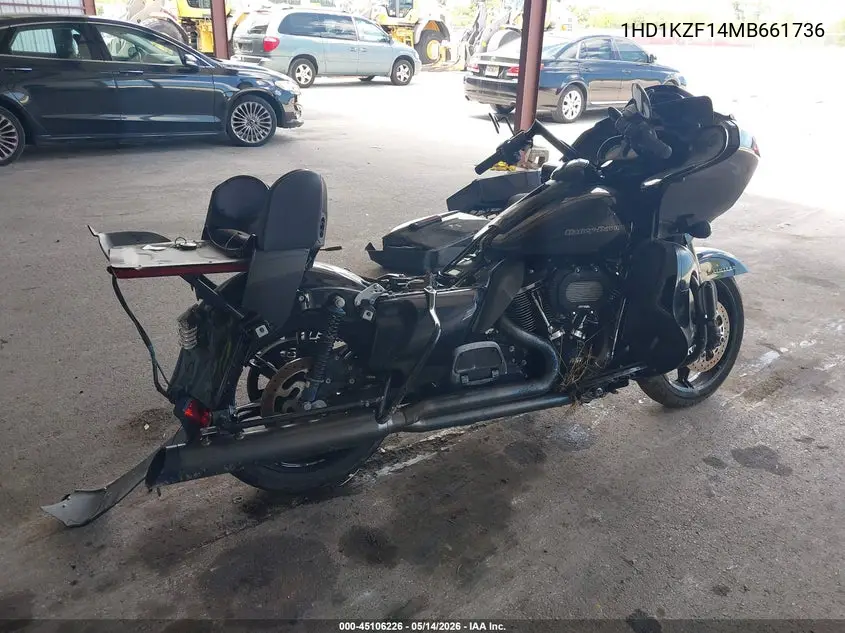 2021 Harley-Davidson Fltrk VIN: 1HD1KZF14MB661736 Lot: 45106226