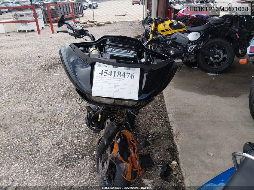 2021 Harley-Davidson Fltrxs VIN: 1HD1KTP13MB671038 Lot: 45418476