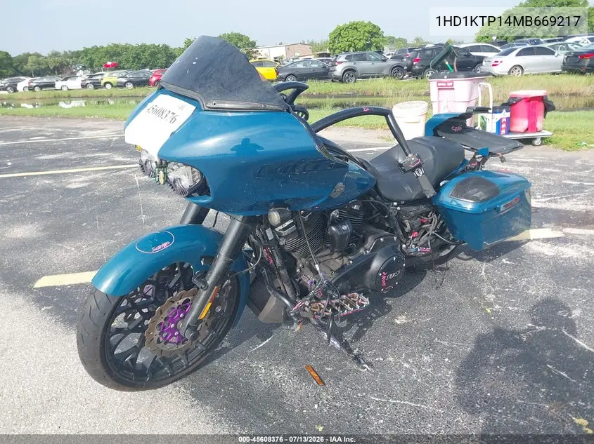 2021 Harley-Davidson Fltrxs VIN: 1HD1KTP14MB669217 Lot: 45608376