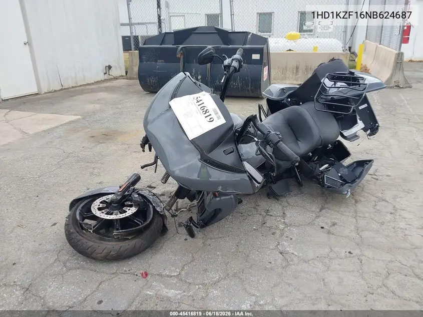 2022 Harley-Davidson Fltrk VIN: 1HD1KZF16NB624687 Lot: 45416819