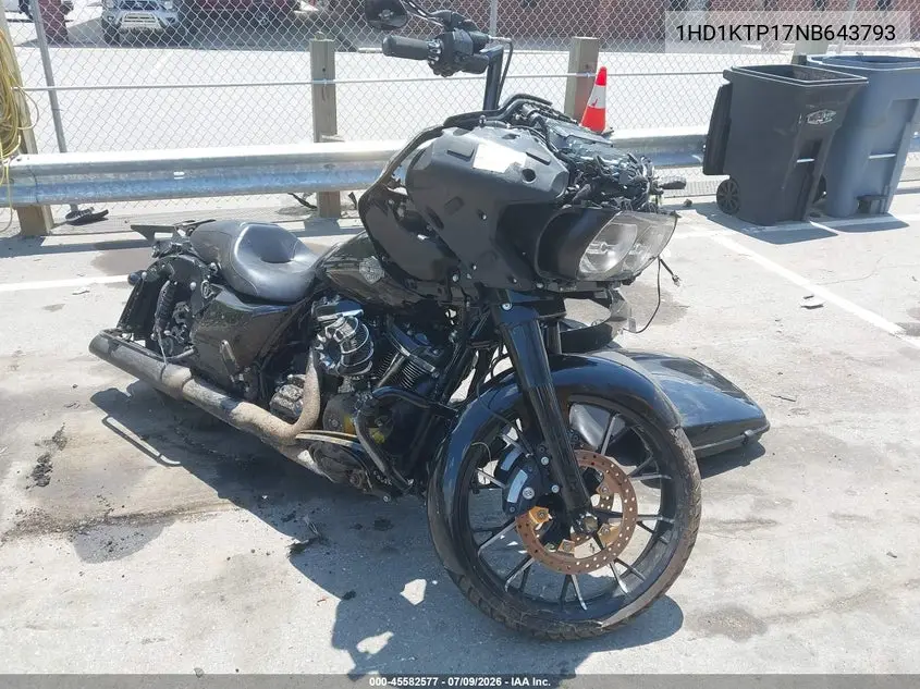 2022 Harley-Davidson Fltrxs VIN: 1HD1KTP17NB643793 Lot: 45582577