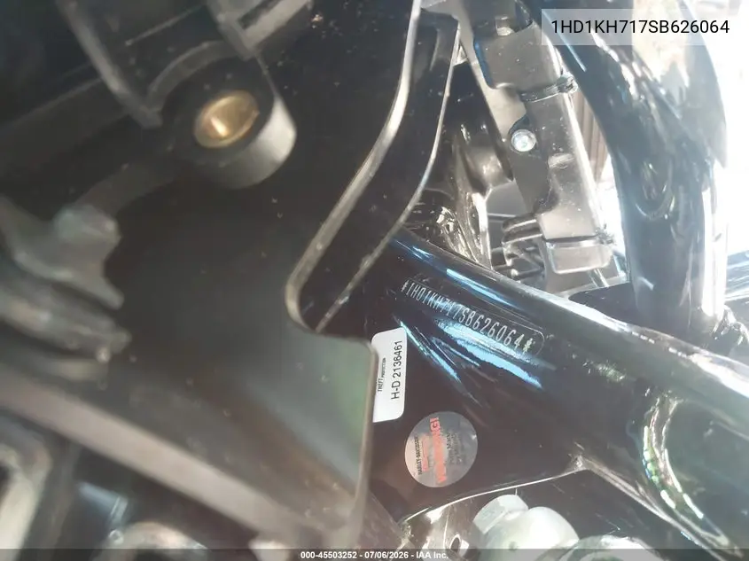 2025 Harley-Davidson Fltrx VIN: 1HD1KH717SB626064 Lot: 45503252