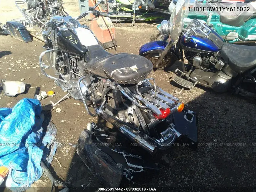 2000 Harley-Davidson Flhri VIN: 1HD1FBW11YY615022 Lot: 25917442