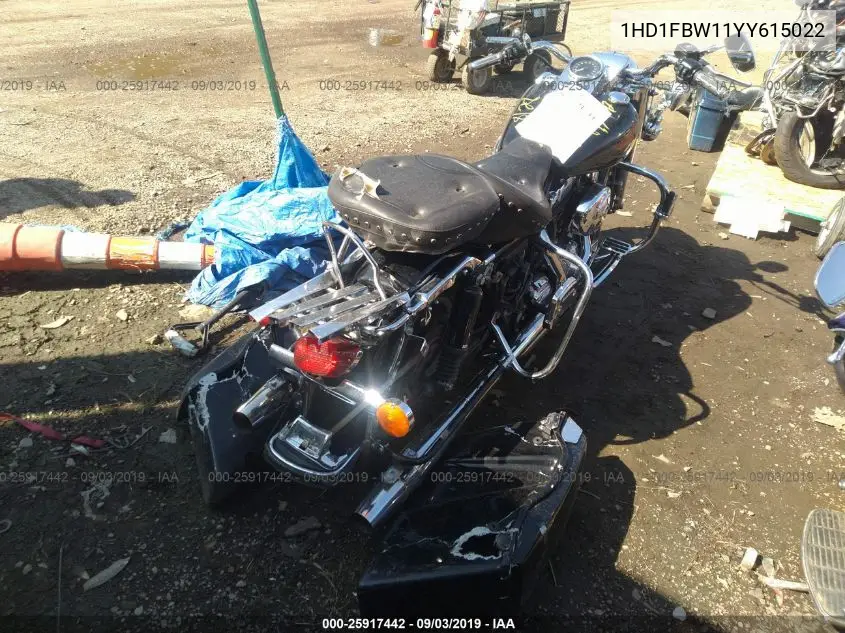 2000 Harley-Davidson Flhri VIN: 1HD1FBW11YY615022 Lot: 25917442