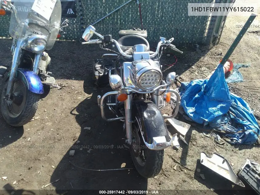 2000 Harley-Davidson Flhri VIN: 1HD1FBW11YY615022 Lot: 25917442