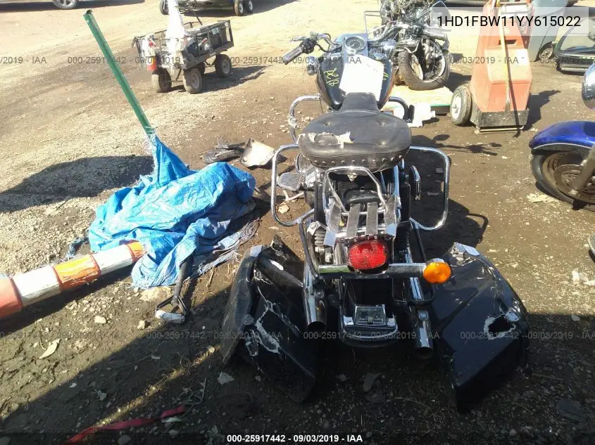 2000 Harley-Davidson Flhri VIN: 1HD1FBW11YY615022 Lot: 25917442