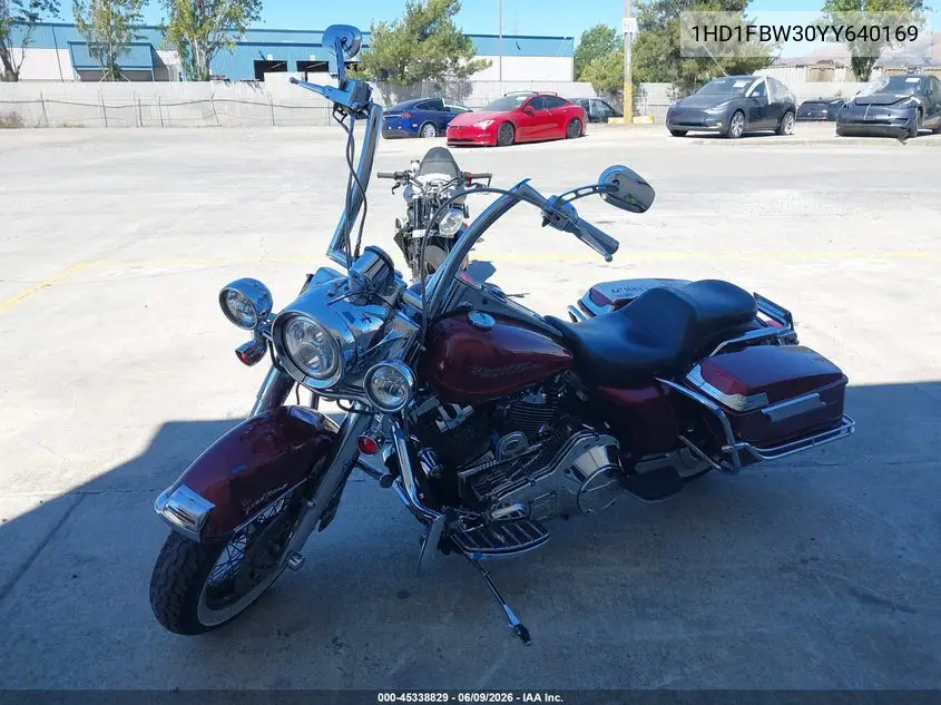 2000 Harley-Davidson Flhri VIN: 1HD1FBW30YY640169 Lot: 45338829