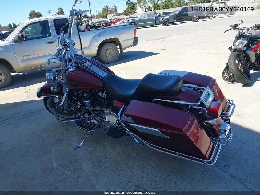 2000 Harley-Davidson Flhri VIN: 1HD1FBW30YY640169 Lot: 45338829