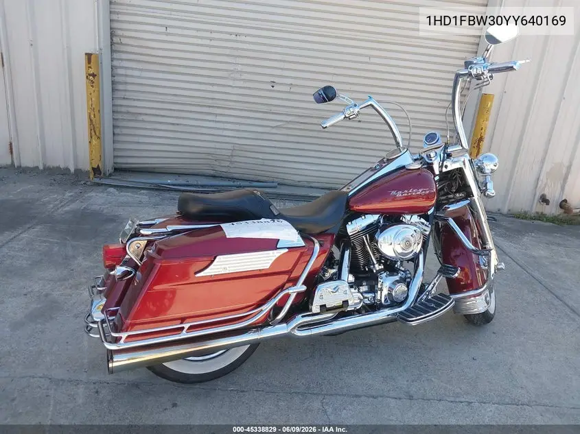 2000 Harley-Davidson Flhri VIN: 1HD1FBW30YY640169 Lot: 45338829