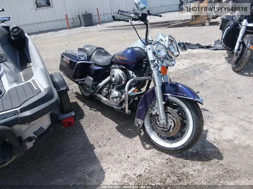 2000 Harley-Davidson Flhri VIN: 1HD1FBW19YY648818 Lot: 45422381