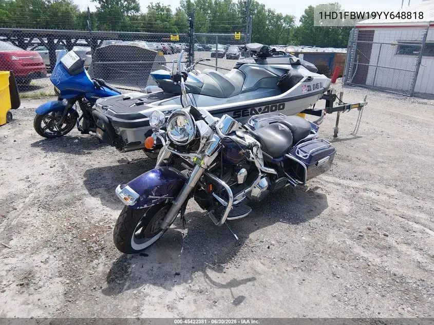 2000 Harley-Davidson Flhri VIN: 1HD1FBW19YY648818 Lot: 45422381