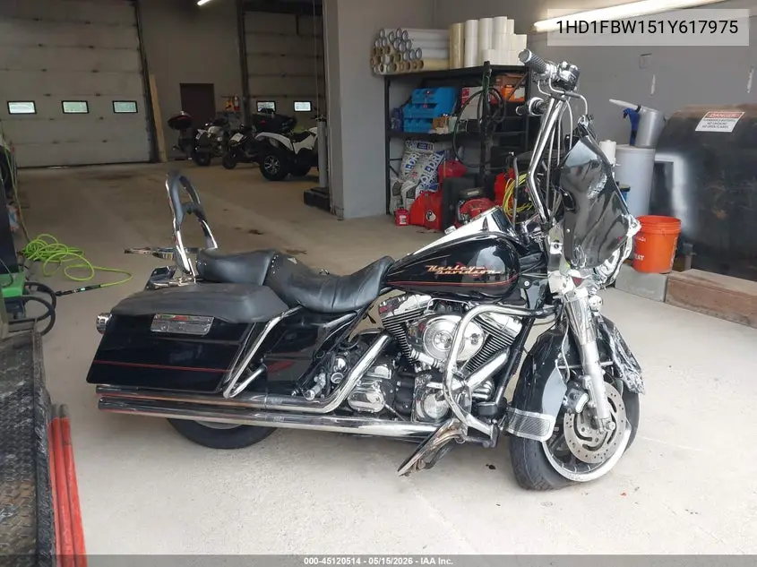 2001 Harley-Davidson Flhri VIN: 1HD1FBW151Y617975 Lot: 45120514
