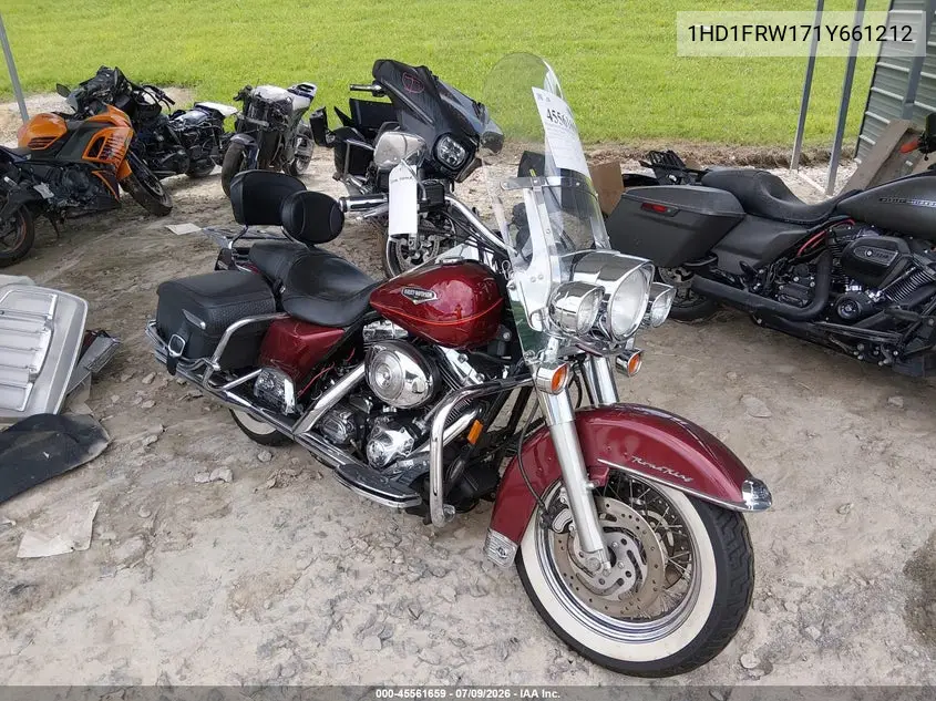 2001 Harley-Davidson Flhrci VIN: 1HD1FRW171Y661212 Lot: 45561659