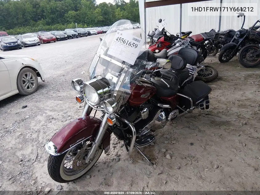 2001 Harley-Davidson Flhrci VIN: 1HD1FRW171Y661212 Lot: 45561659