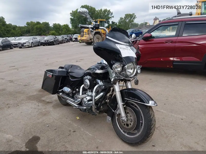 2003 Harley-Davidson Flhrci Anniversary VIN: 1HD1FRW433Y728028 Lot: 45291274