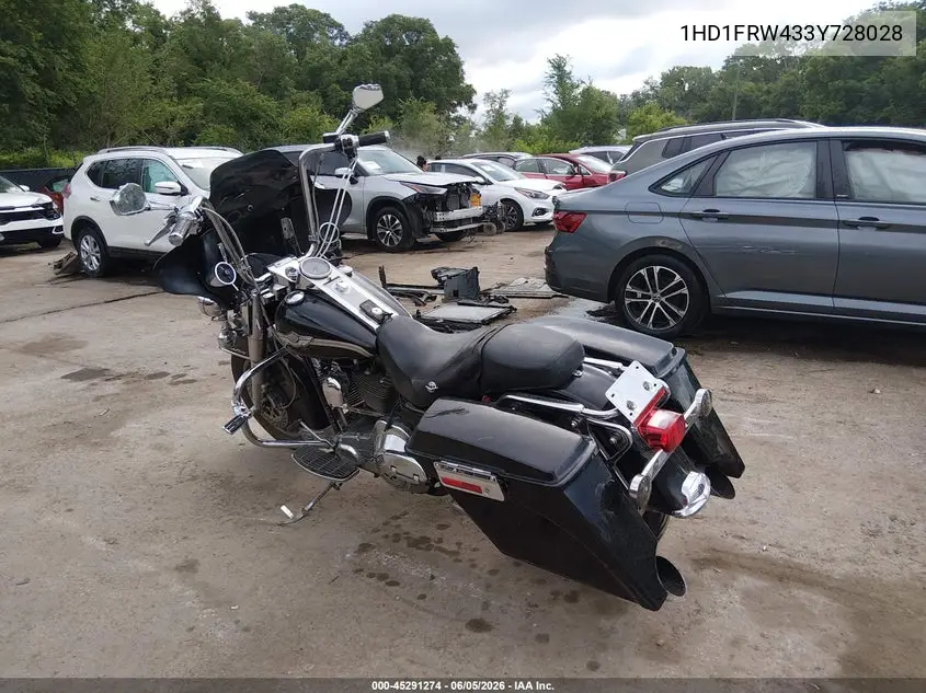 2003 Harley-Davidson Flhrci Anniversary VIN: 1HD1FRW433Y728028 Lot: 45291274