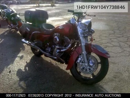 2004 Harley-Davidson Flhrci VIN: 1HD1FRW104Y738846 Lot: 11712923