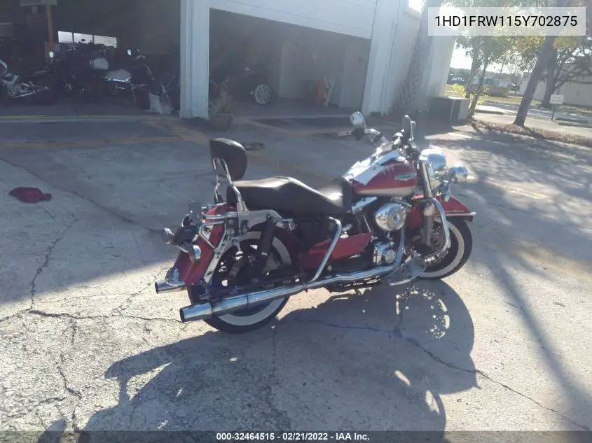 2005 Harley-Davidson Flhrci VIN: 1HD1FRW115Y702875 Lot: 32464515