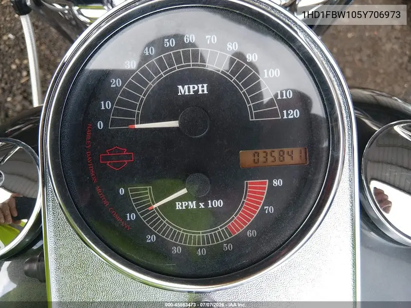 2005 Harley-Davidson Flhri VIN: 1HD1FBW105Y706973 Lot: 45563473