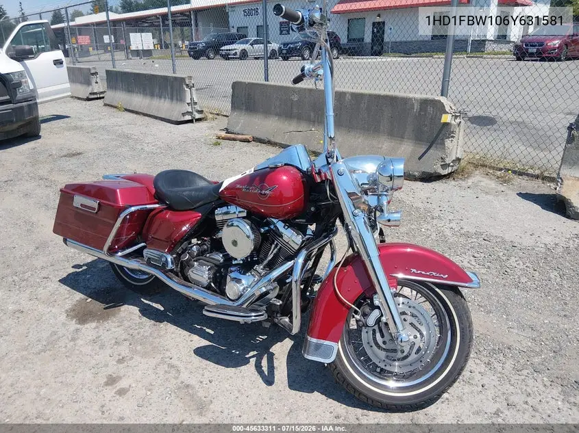 2006 Harley-Davidson Flhri VIN: 1HD1FBW106Y631581 Lot: 45633311