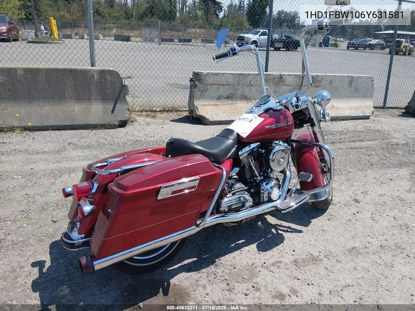 2006 Harley-Davidson Flhri VIN: 1HD1FBW106Y631581 Lot: 45633311