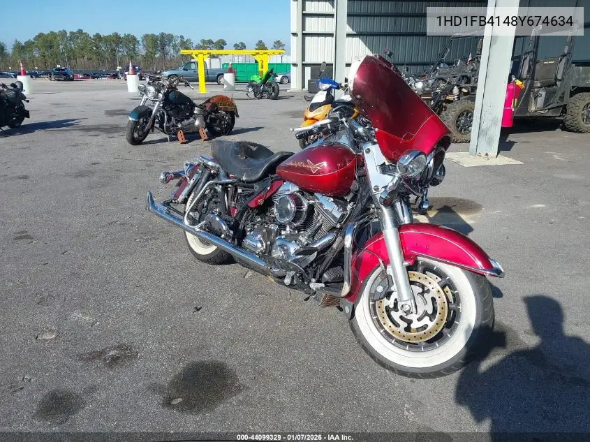 2008 Harley-Davidson Flhr VIN: 1HD1FB4148Y674634 Lot: 44099329