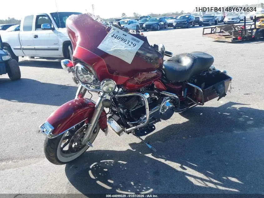 2008 Harley-Davidson Flhr VIN: 1HD1FB4148Y674634 Lot: 44099329