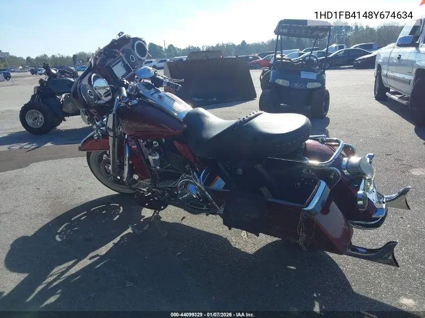2008 Harley-Davidson Flhr VIN: 1HD1FB4148Y674634 Lot: 44099329