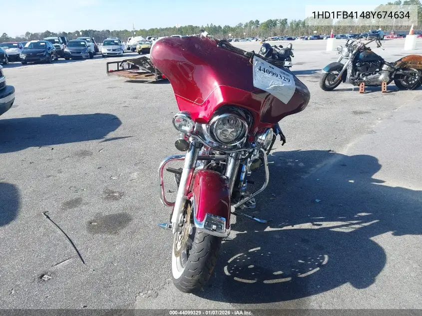 2008 Harley-Davidson Flhr VIN: 1HD1FB4148Y674634 Lot: 44099329