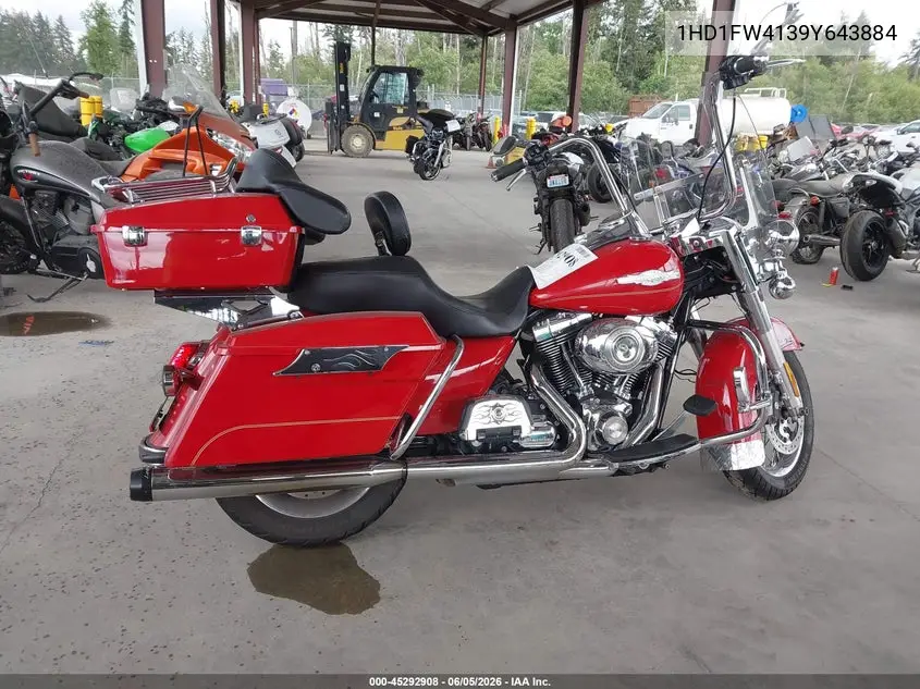 2009 Harley-Davidson Flhr VIN: 1HD1FW4139Y643884 Lot: 45292908