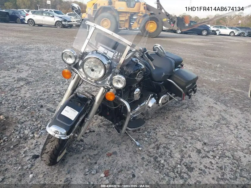 2010 Harley-Davidson Flhrc VIN: 1HD1FR414AB674134 Lot: 43802278
