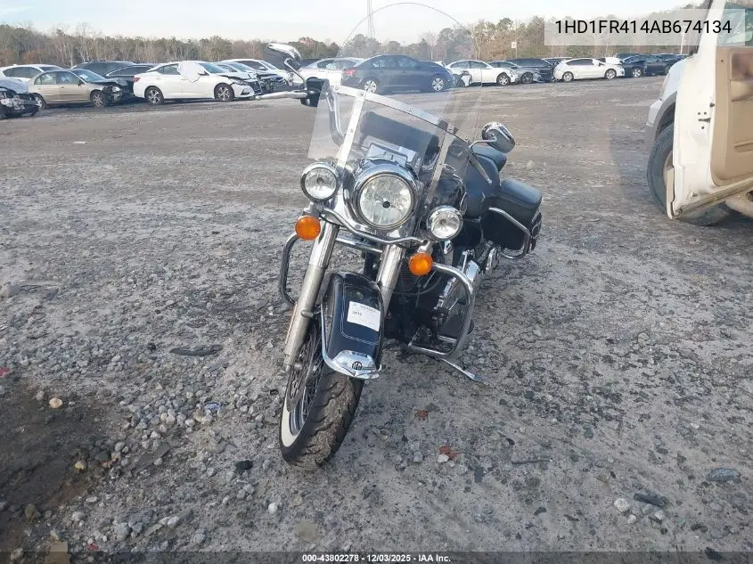 2010 Harley-Davidson Flhrc VIN: 1HD1FR414AB674134 Lot: 43802278