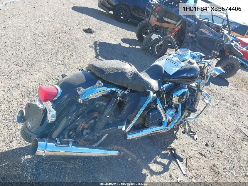 2011 Harley-Davidson Flhr VIN: 1HD1FB41XBB674406 Lot: 43492218