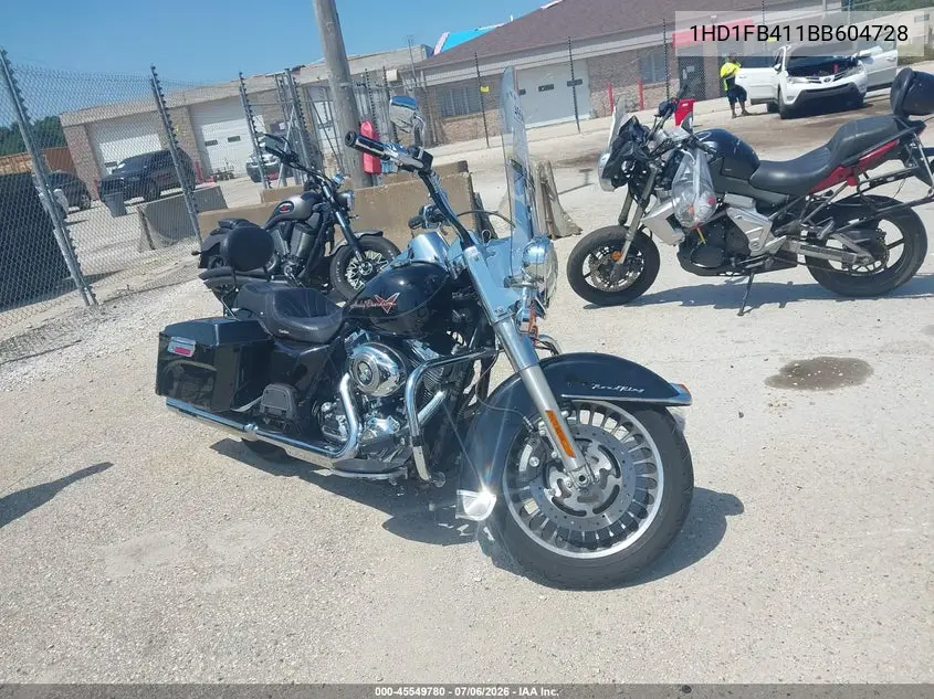 2011 Harley-Davidson Flhr VIN: 1HD1FB411BB604728 Lot: 45549780