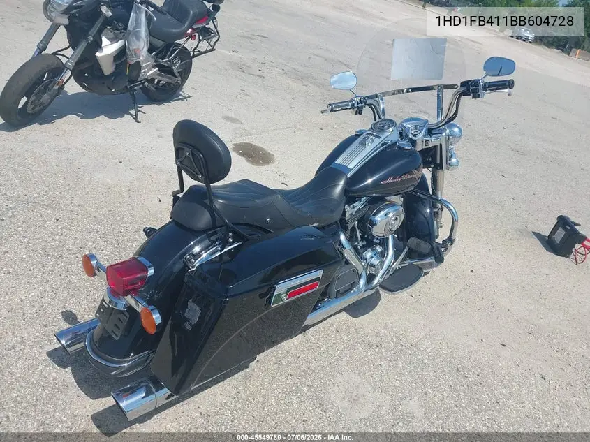 2011 Harley-Davidson Flhr VIN: 1HD1FB411BB604728 Lot: 45549780