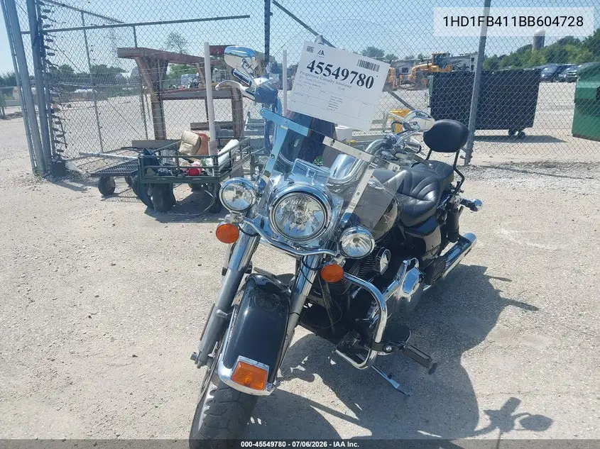 2011 Harley-Davidson Flhr VIN: 1HD1FB411BB604728 Lot: 45549780