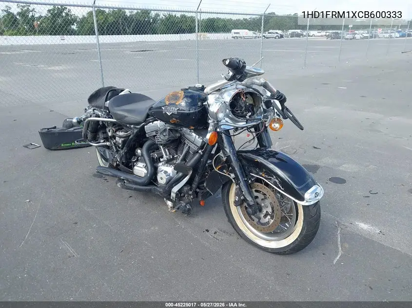 2012 Harley-Davidson Flhrc Road King Classic VIN: 1HD1FRM1XCB600333 Lot: 45225017