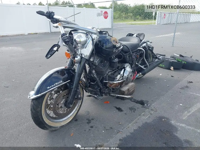 2012 Harley-Davidson Flhrc Road King Classic VIN: 1HD1FRM1XCB600333 Lot: 45225017