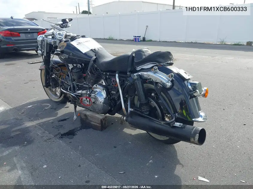 2012 Harley-Davidson Flhrc Road King Classic VIN: 1HD1FRM1XCB600333 Lot: 45225017