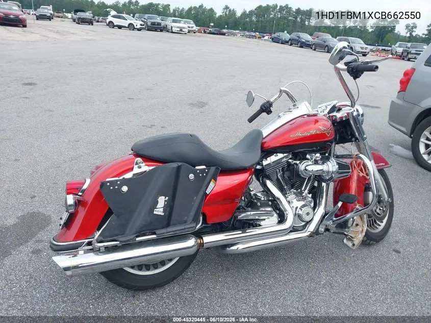 2012 Harley-Davidson Flhr Road King VIN: 1HD1FBM1XCB662550 Lot: 45320445