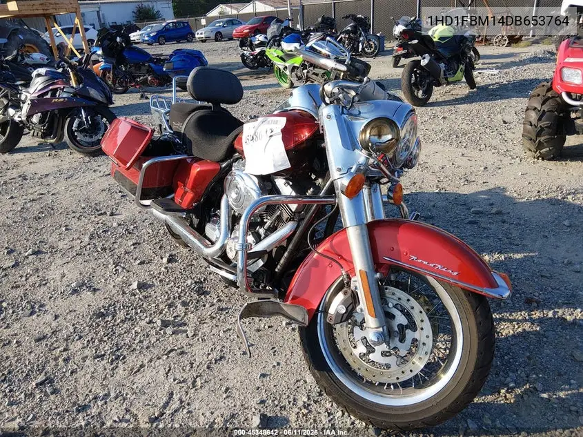 2013 Harley-Davidson Flhr Road King VIN: 1HD1FBM14DB653764 Lot: 45348642