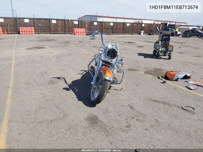 2014 Harley-Davidson Flhr Road King VIN: 1HD1FBM11EB712674 Lot: 44578117