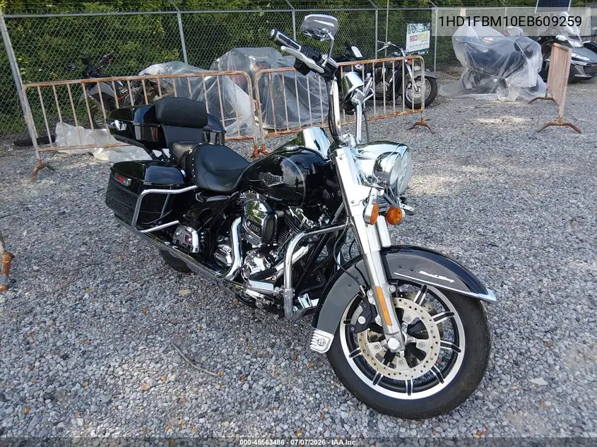 2014 Harley-Davidson Flhr Road King VIN: 1HD1FBM10EB609259 Lot: 45563486