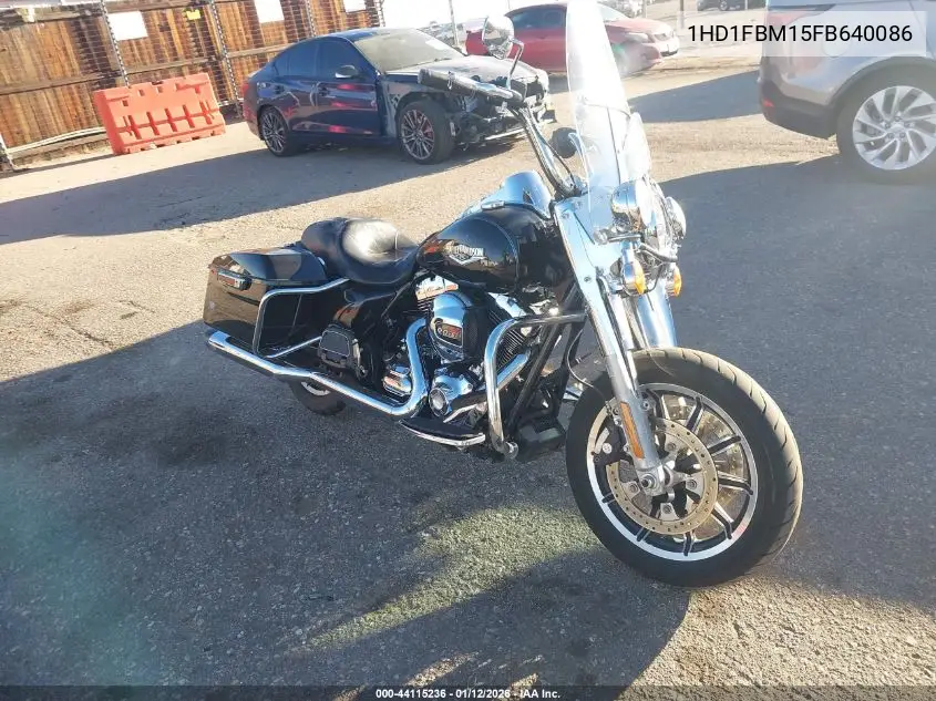 2015 Harley-Davidson Flhr Road King VIN: 1HD1FBM15FB640086 Lot: 44115236