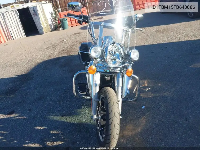 2015 Harley-Davidson Flhr Road King VIN: 1HD1FBM15FB640086 Lot: 44115236