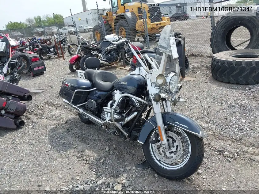 2016 Harley-Davidson Flhr Road King VIN: 1HD1FBM10GB671344 Lot: 44885512